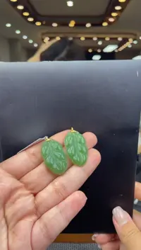 【闪购商品】定制和田玉18K金镶嵌天然和田玉多样性发其一