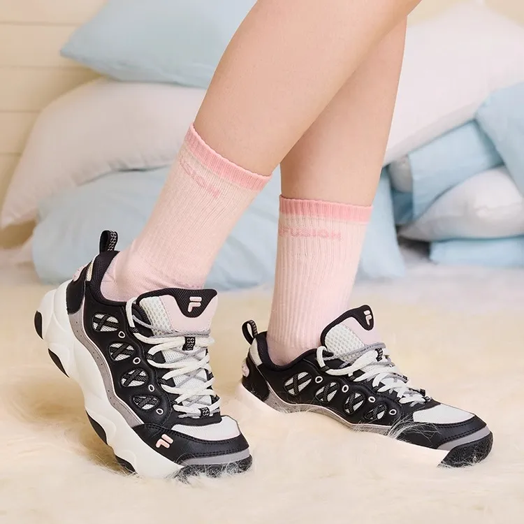 露思同款FUSION斐乐熊爪鞋女鞋2025冬增高面包鞋运动鞋男鞋流光风