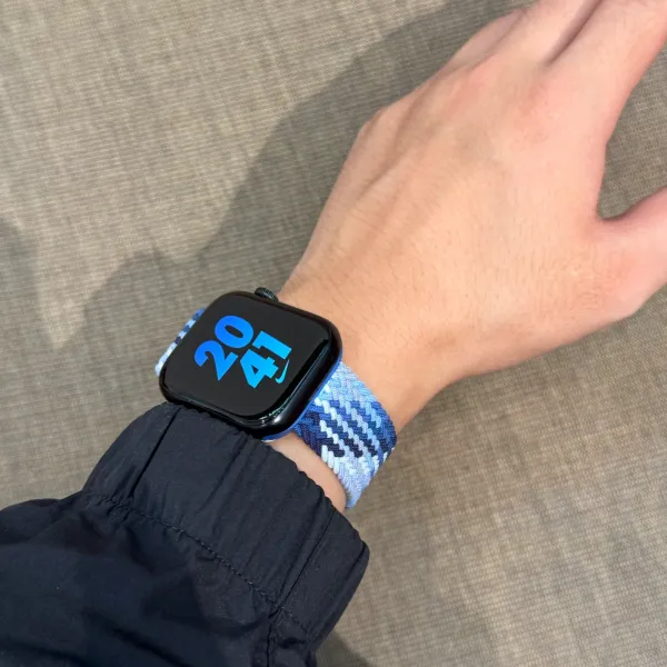 编织降落伞扣适用苹果手表带Applewatch弹力iwatch10尼龙运动表带