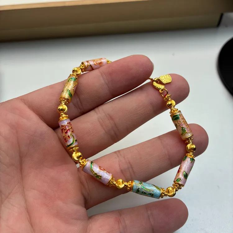 足金999 七大花神桶珠手链