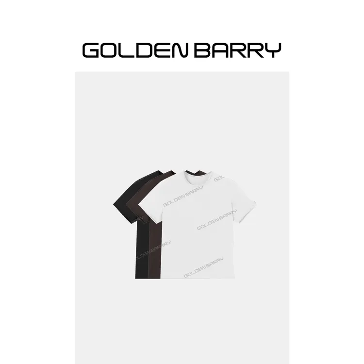 GOLDENBARRY经典宽松贝壳扣合身小T恤206413