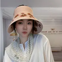 空顶帽夏天出游百搭透气帽子女防紫外线防晒帽遮脸太阳帽潮女士