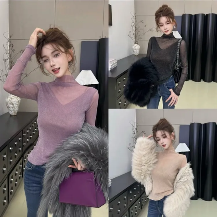 【繁星闪闪】高级感法式星空堆堆领长袖上衣