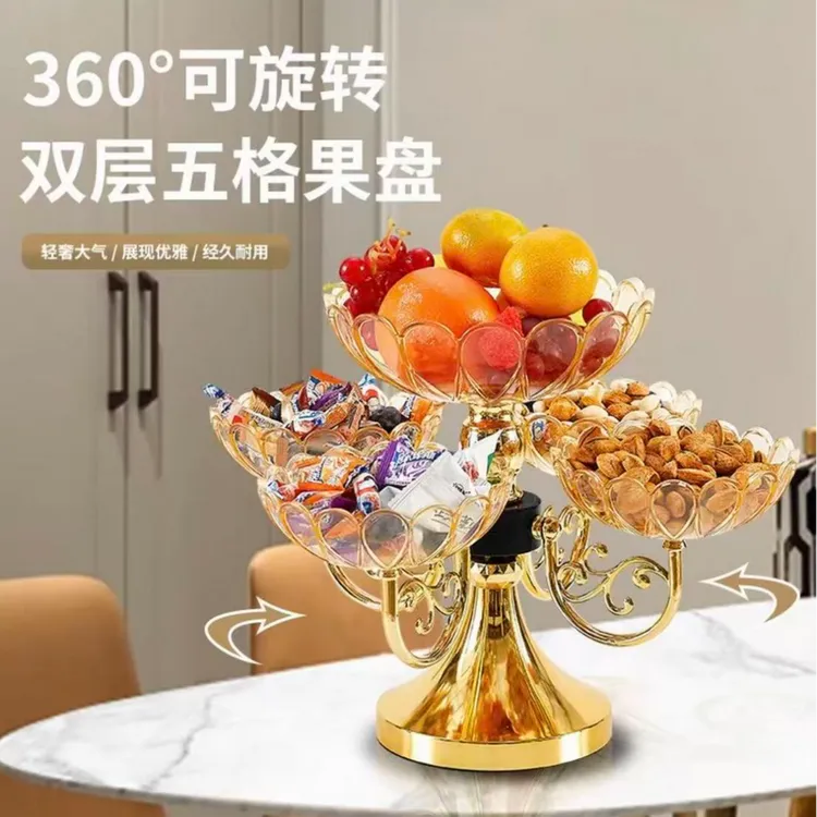 欧式豪华盘高端上档次旋转其他机械零食糖家用五金工具商品图