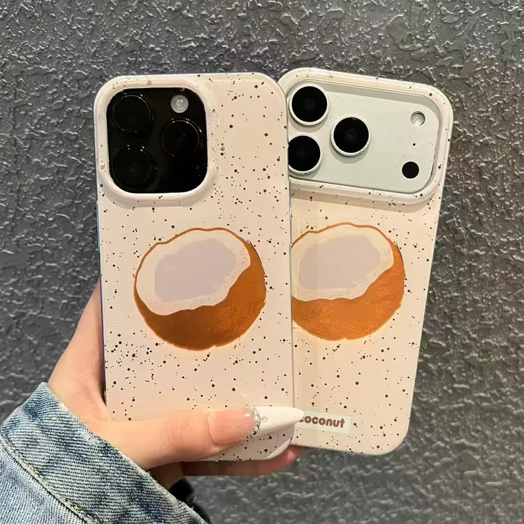 GGBond镂空金色椰子适用苹果17/16冰川手机壳华为P70vivo小米oppo