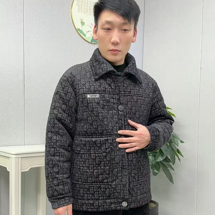 25年冬新款提花满印保暖三层加厚加棉加绒简约睡衣棉家居服套装