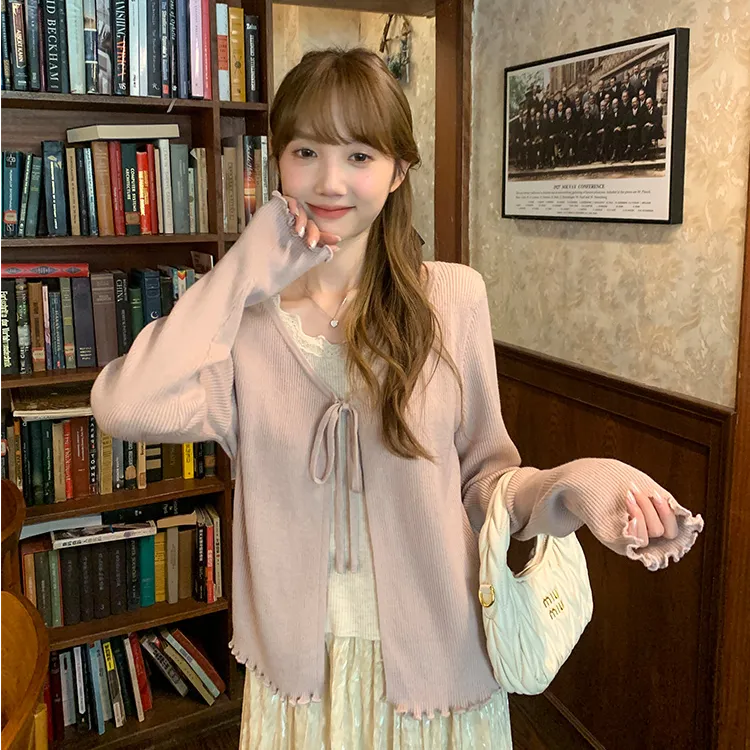 【大码】885秋冬穿搭女别致设计感长袖百搭针织毛衣