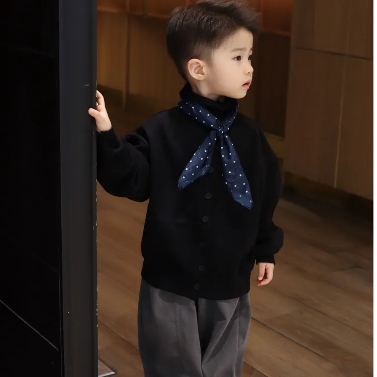 2025秋季新款儿童两件套男童韩版针织毛衣上衣时尚休闲百搭西装裤