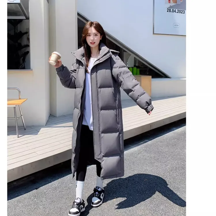 【丽洁专属】2025秋冬季新款保暖羽绒服男女长款过膝加厚情侣宽松中戏户外859=