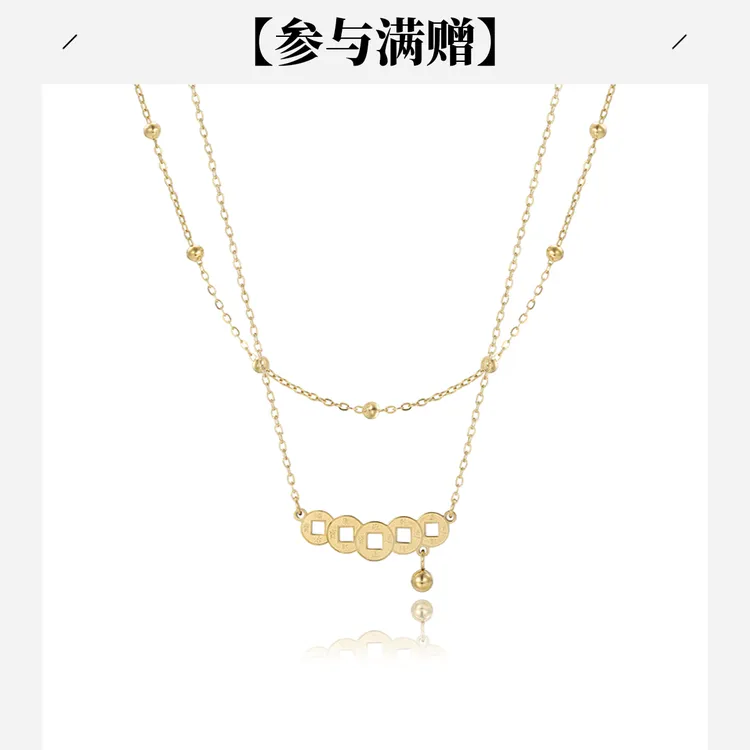XUPING/旭平首饰 不锈钢项链 秋上新  铜钱项链 GDD T001050874