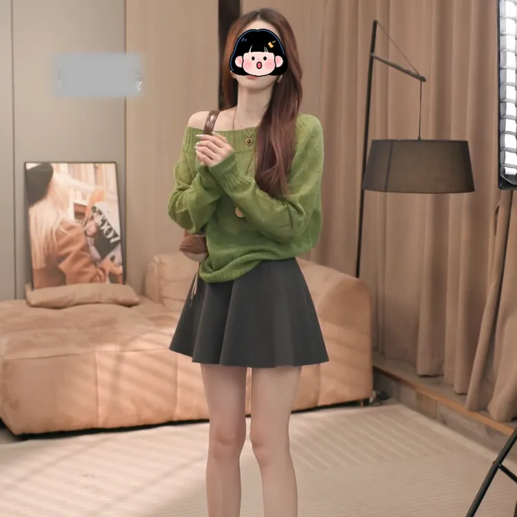 2025新款时尚高腰百搭显瘦裤裙LK2506180