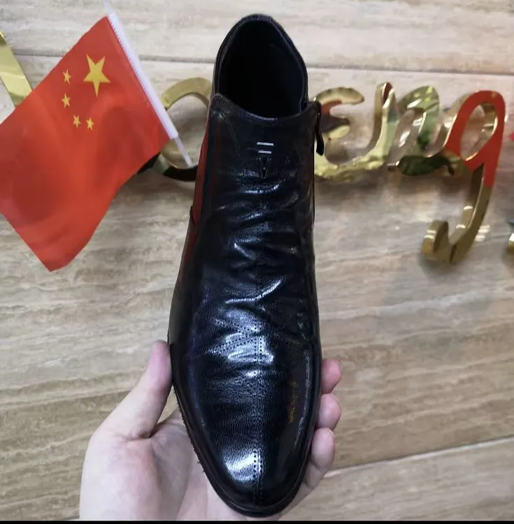 新款高品质男士全皮面休闲百搭时尚男鞋