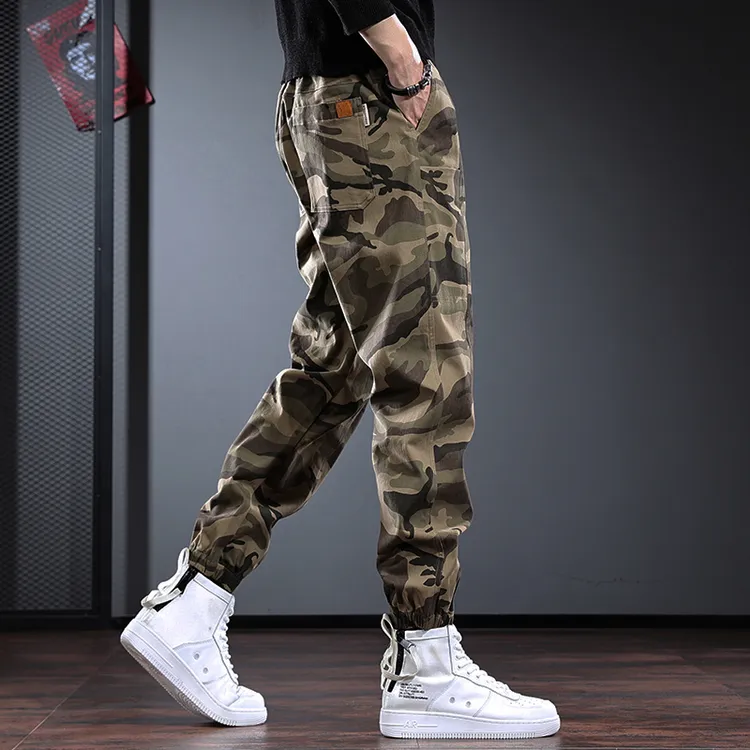 AEMAPE高端迷加绒潮牌迷彩裤潮流高端战术束脚裤复古户外男士裤子