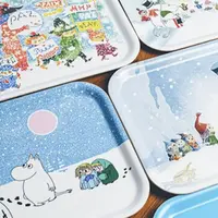 瑞典optodesign小号20*27芬兰姆明盘餐盘桦木托盘Lisa Larson