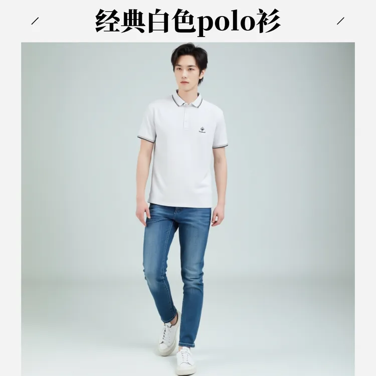 男士polo衫男款立领翻领薄款宽松老钱风男装高级感老公