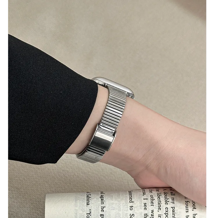 适用金属表带iwatchS109修身表带苹果手表SE876543代表带高级夏女