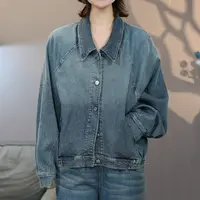 8913蓝2025秋季新款水洗牛仔外套百搭上衣显瘦牛仔夹克潮流