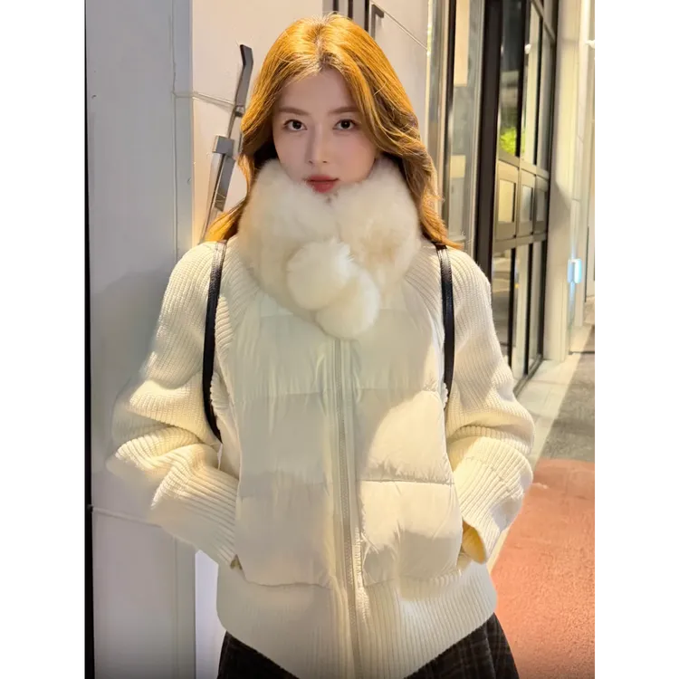 HH.CHAN“氛围女神”90新国标白鹅绒狐狸毛领显瘦鹅绒服HH53Q39926