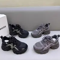 欧洲站ins潮百搭拼色松糕厚底老爹鞋S866