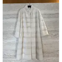 TANTAN 水貂 气质轻奢立领长款秋冬皮草外套3668