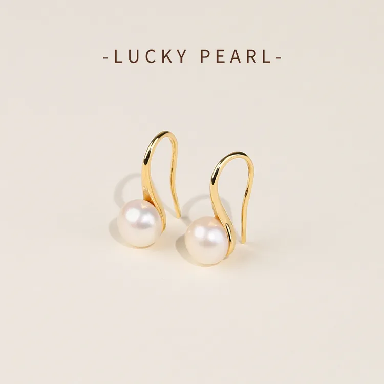 有幸珍珠耳饰 天然淡水珍珠耳饰简约高级感高跟鞋款珍珠耳钩耳钉