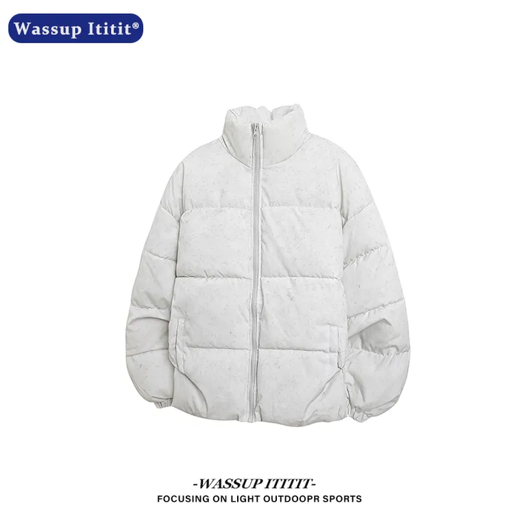  WASSUP ITITIT秋冬季立领防水纯色棉服男士潮流休闲宽松百搭男款
