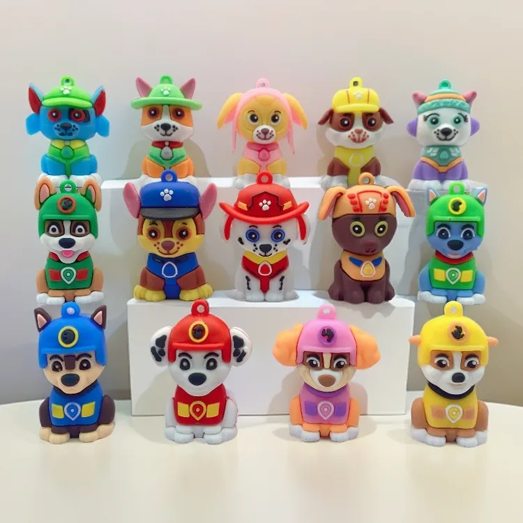 【全套14个装】卡通3D立体汪汪队立大功玩偶儿童礼物儿童书包挂件