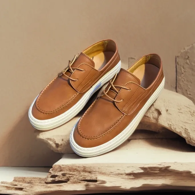 头层牛皮鞋男士单鞋时尚真皮休闲商务舒适百搭透气厚底低帮透气