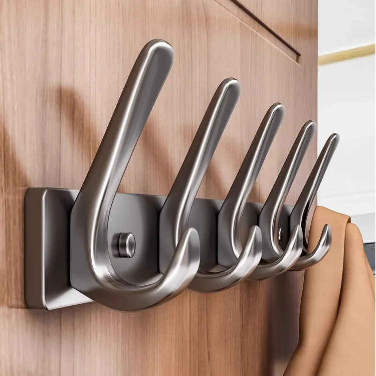 门后挂钩衣服墙上免打孔强力承重衣柜挂衣钩联排外侧面挂架挂衣架