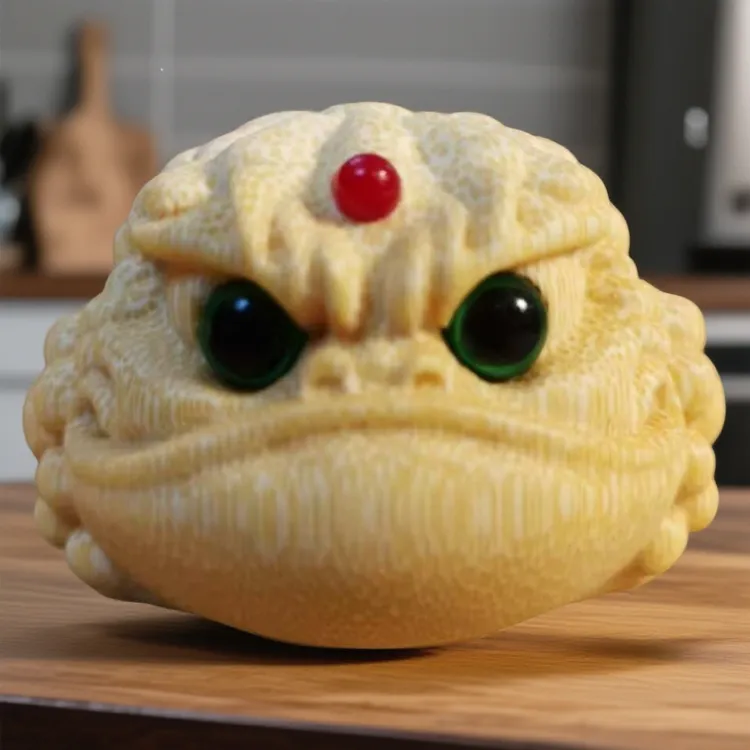 大眼睛5.5鸿运当头经典款恶霸金蟾龙血金丝竹实心竹雕刻手把件