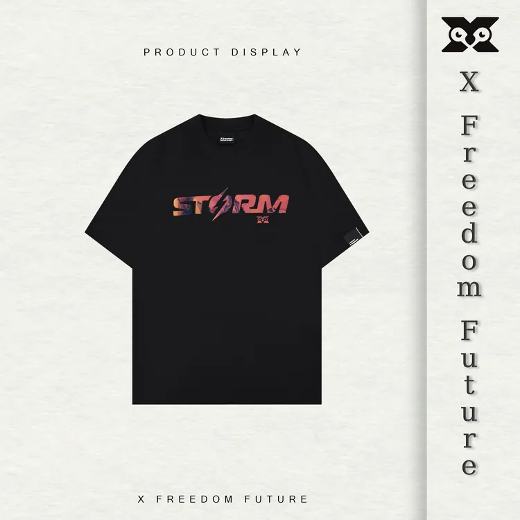X Freedom Future“幻彩琉璃”夏季新款琉璃高级感短袖T恤 男 7065