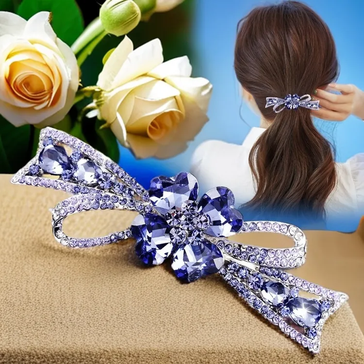 成人原创设计顶夹气质中国风优雅发夹饰品少女风女蝴蝶结新款