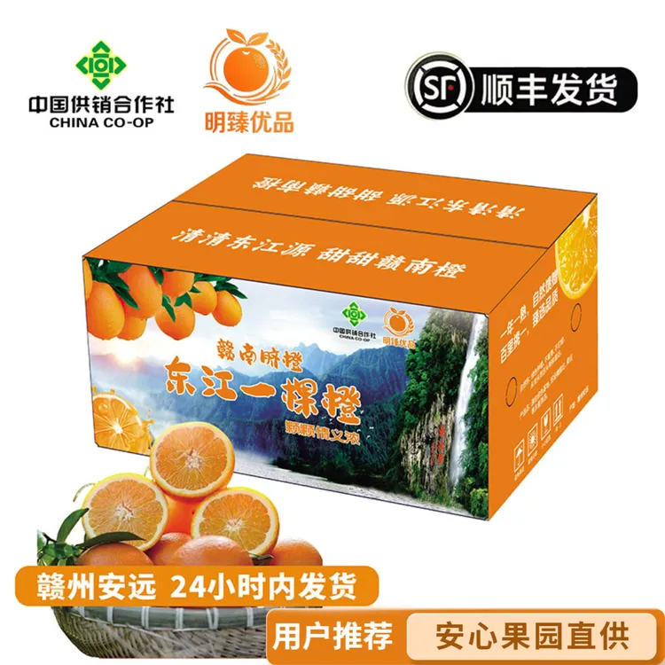 [明臻优品 安心果园]赣南脐橙新鲜采摘产地直发手剥橙子孕妇水果