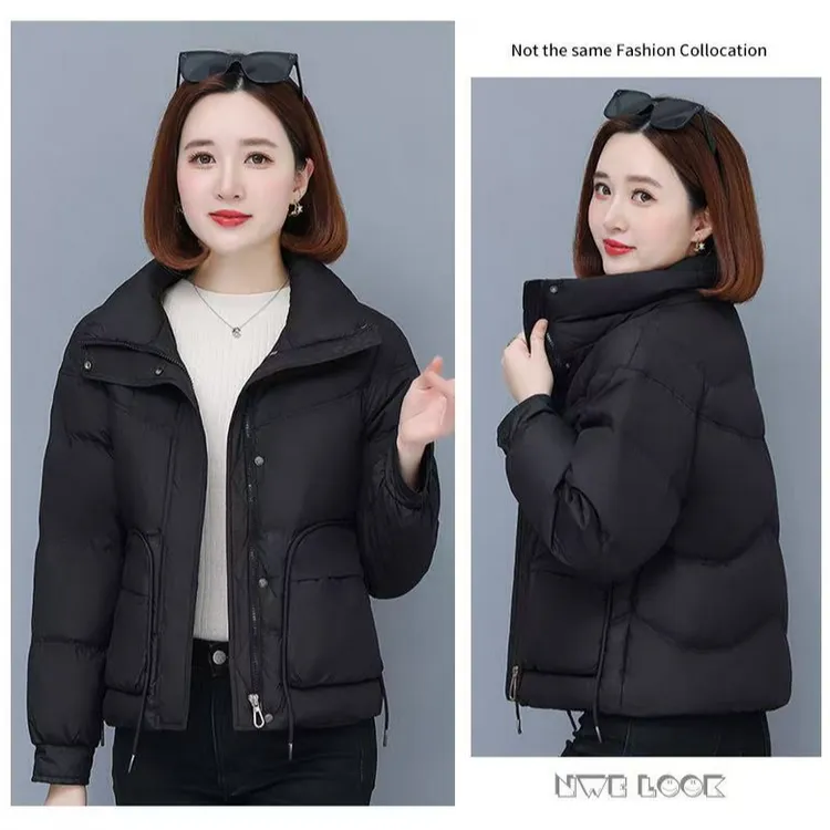 女士冬季短款立领时尚休闲宽松保暖百搭羽绒服