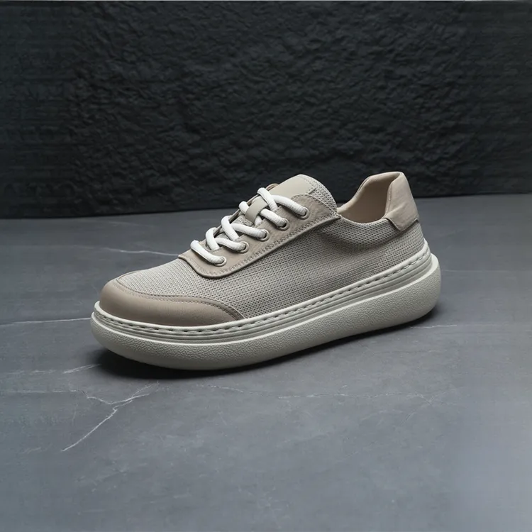 Louis Fordea/路易弗狄宽头男鞋透气潮流网面男士低帮软底休闲鞋