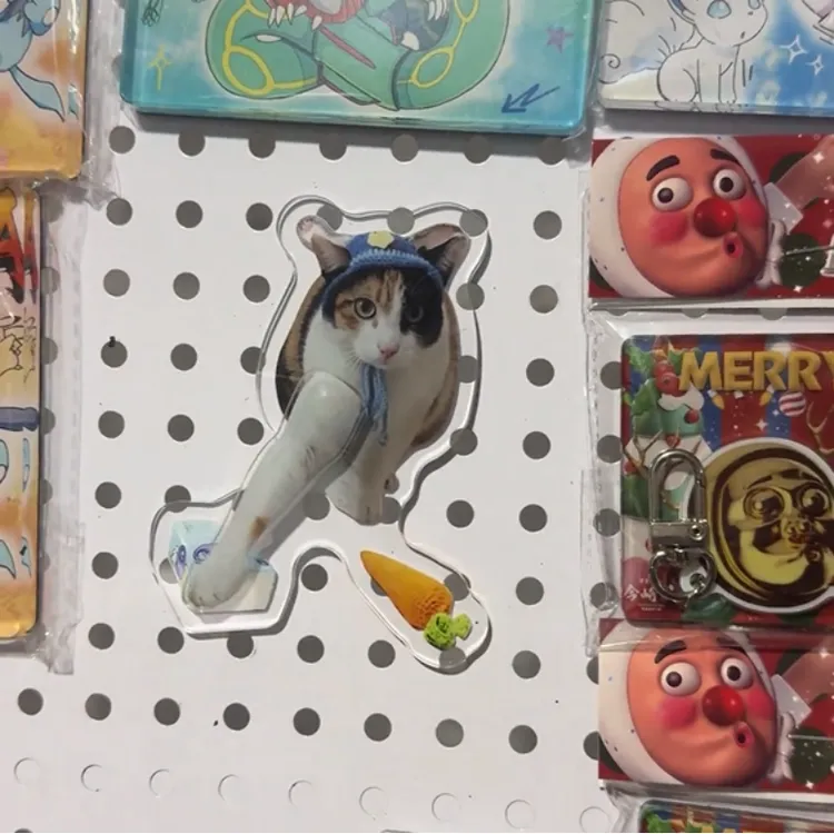 【翻倍】开门小猫萝卜纸巾真棒大笨猫察言观色亚克力旋转猫汽车贴纸