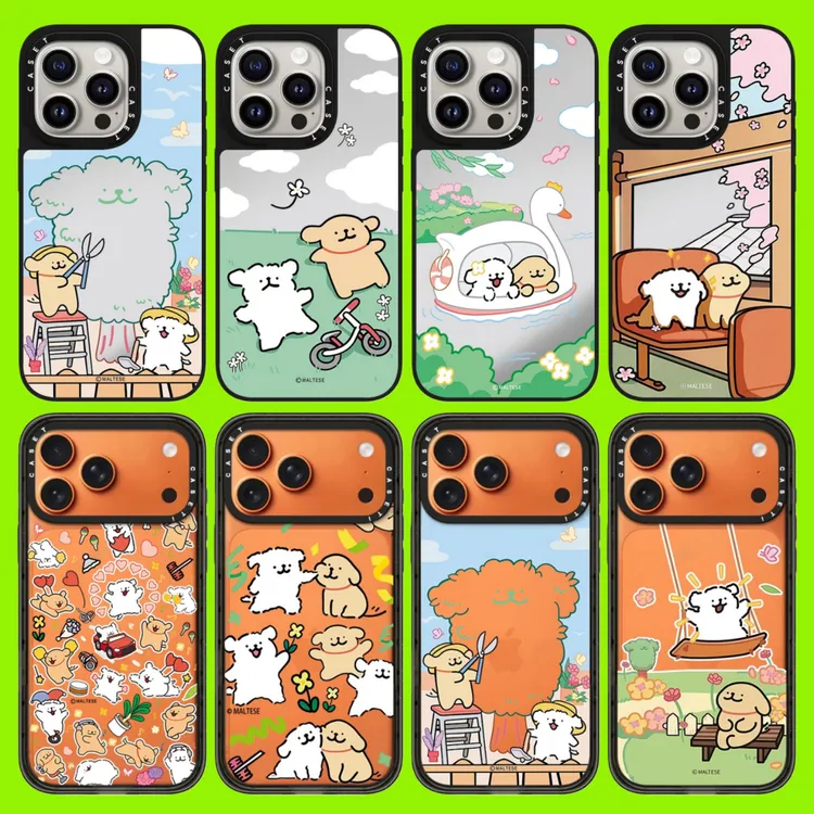 【线条小狗-01】苹果17AI键电容版适用于iPhone17ProMax手机壳16
