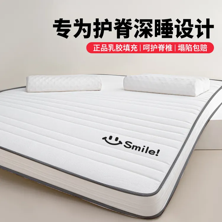 乳胶床垫遮盖物加厚软垫1.8家用1.5x2海绵垫子80单人宿舍租房专用