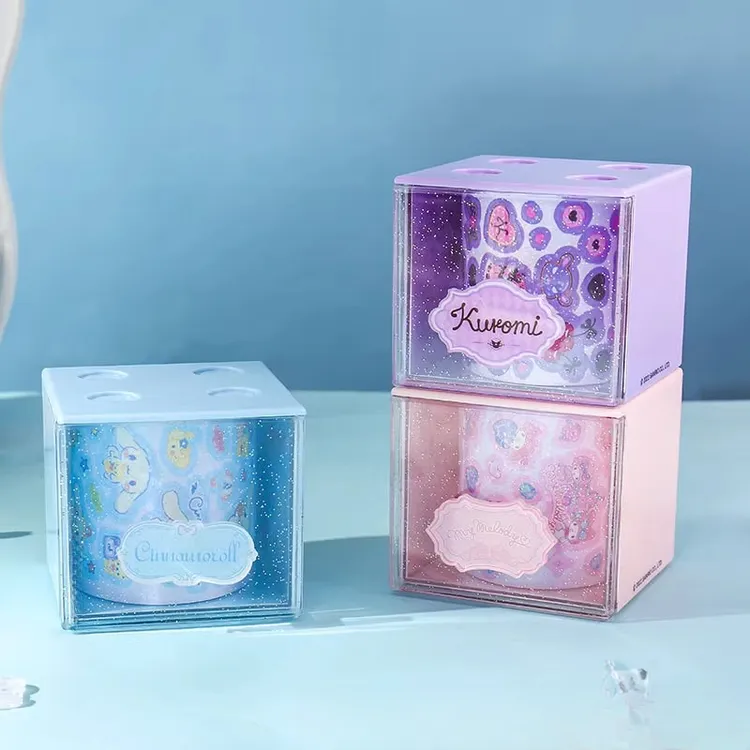 joytop悦木三丽鸥高颜值库洛米收纳盒文具办公室整理名片创意收纳