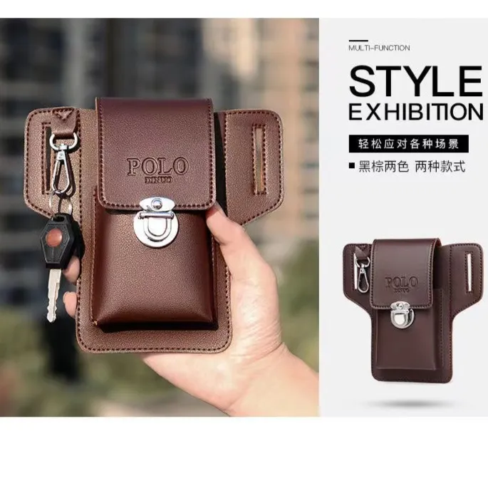 缘微 户外放钥匙腰包新款双手机包腰包跑步工地干活手机活穿皮带