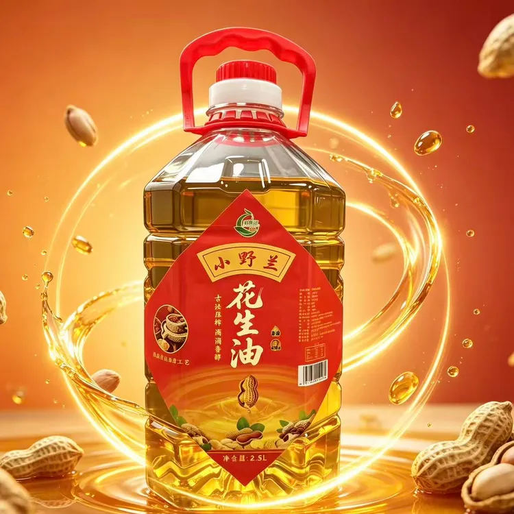 【安琪专属】2.5升 广东传统纯正浓香品质物理新鲜压榨小野兰花生油