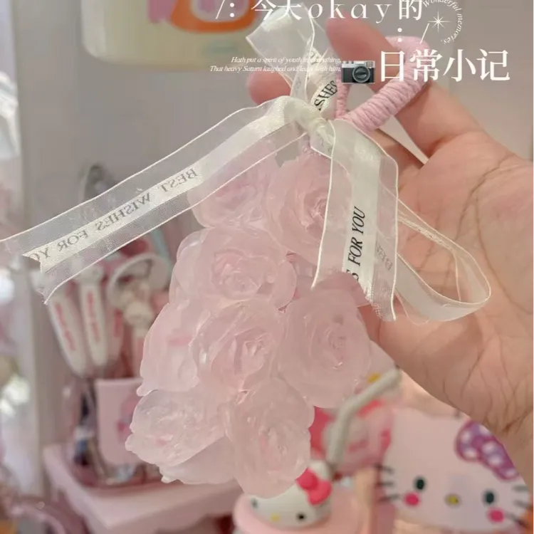创意手工水晶玫瑰花香熏皂可沐浴洗手可作车载香薰伴手礼熏皂挂件