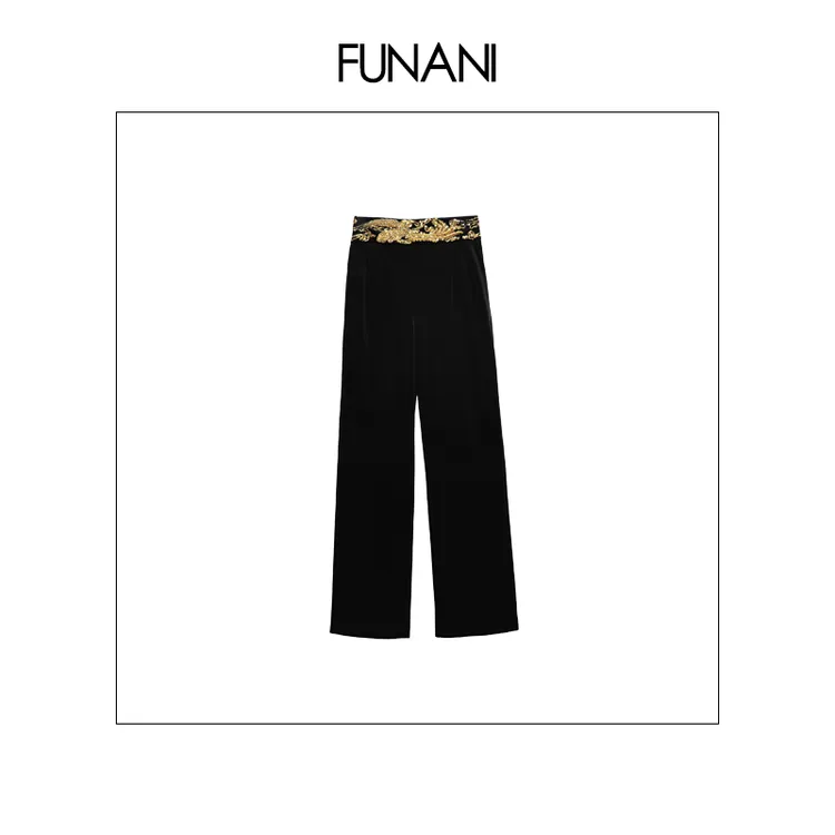 【FUNANI】 轻奢法式时尚重工高级定制原创设计  裤子 X2530027B