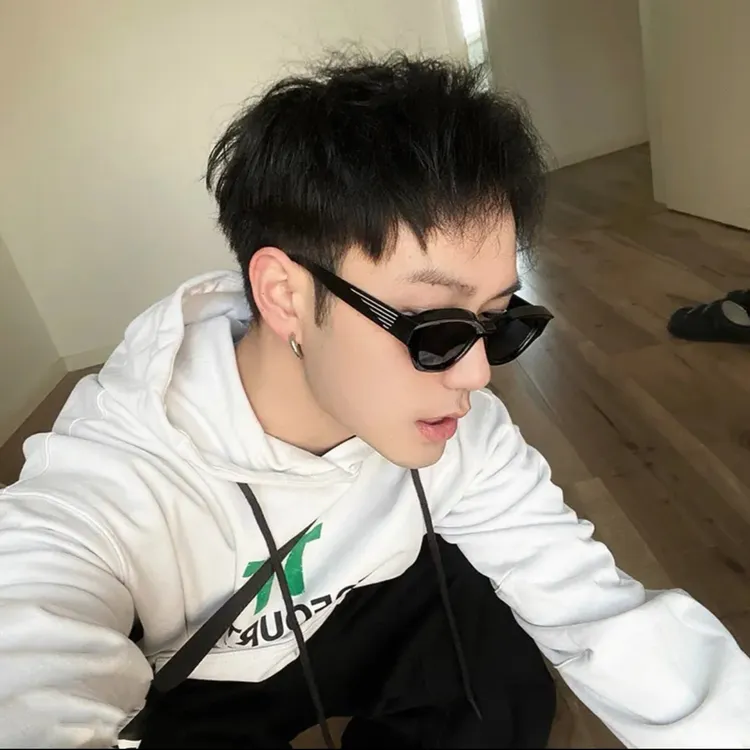 男士时尚大框猫眼凹造型复古太阳镜防紫外线潮流个性墨镜大脸显瘦商品图