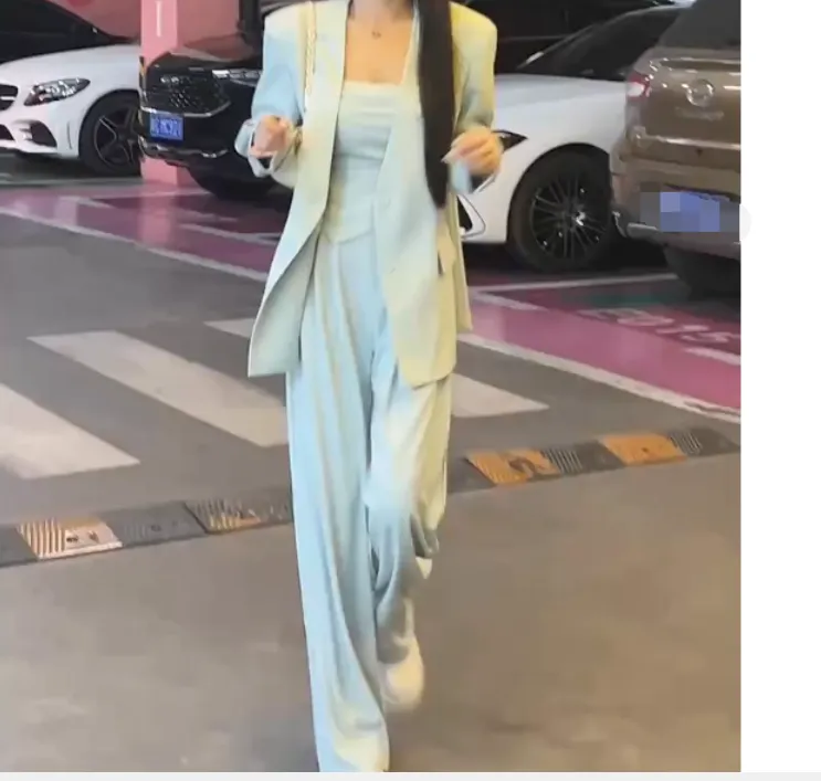 2025春季时尚女装网红轻奢爆款百搭洋气三件套漂亮女