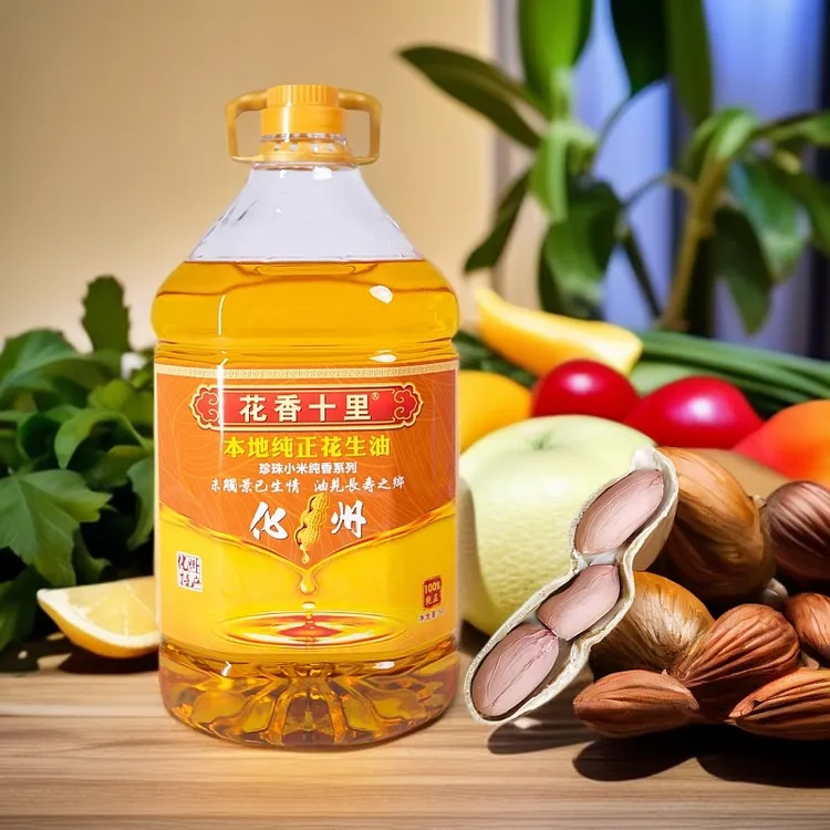 纯香花生油5L压榨营养花香品质烹饪农家食用油