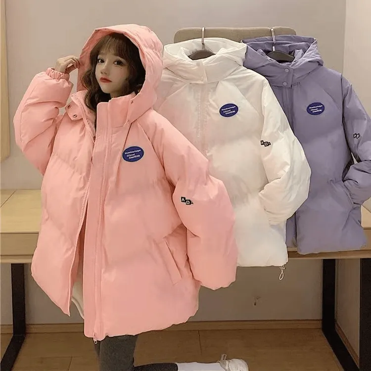 2025冬季新款时髦棉服女短款宽松加厚棉袄韩版学生面包服棉衣外套
