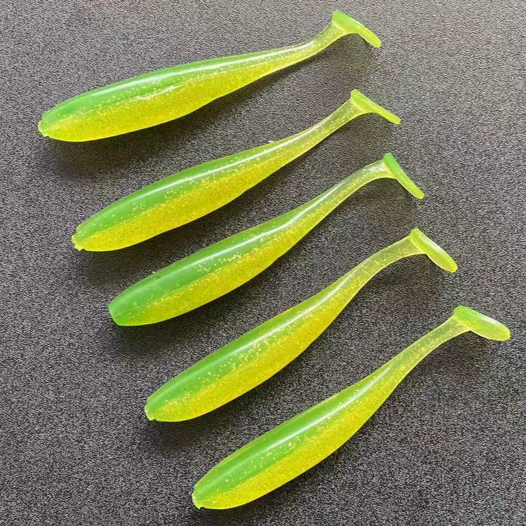 3寸/7.5cm 鲈渔T尾软饵路亚软饵鲈渔者t尾鲈鱼鳜鱼微铅远投软饵