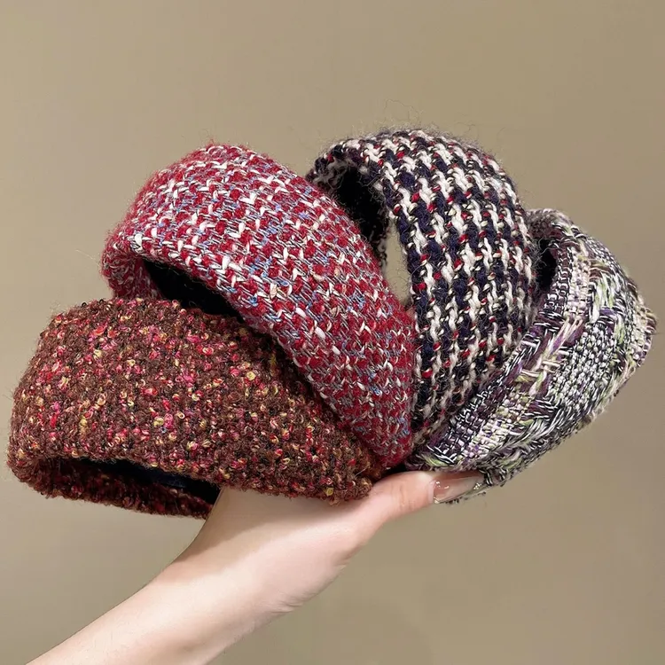 时髦精致慵懒小香风宽边发箍高级感优雅气质小众简约搭头箍