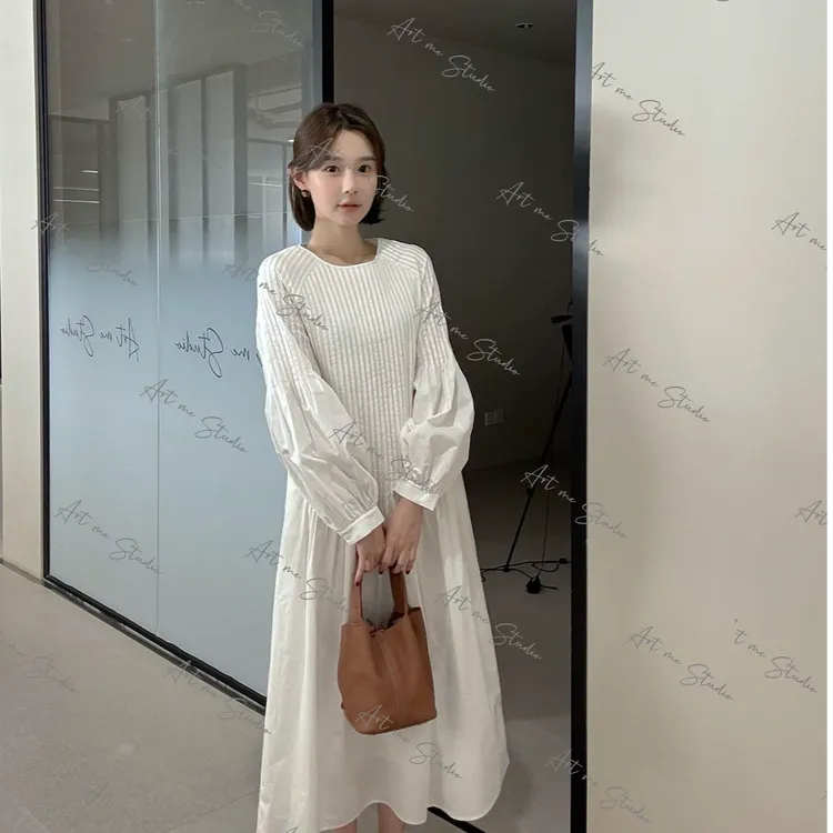 【ART ME】娃娃系列藏肉慵懒宽松随性素色连衣裙w2018x2